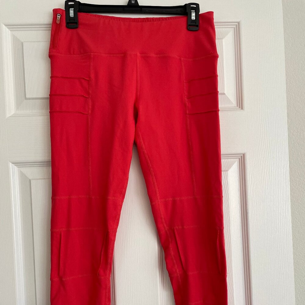 Oiselle Portman Running Tights Sz 8 Orange